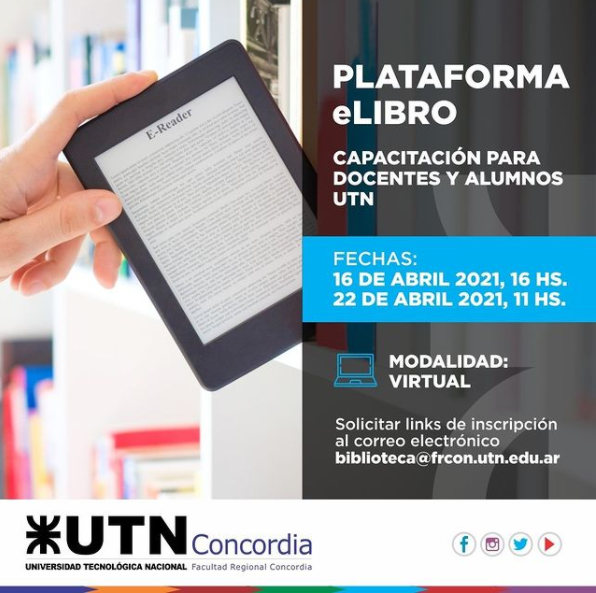 Sumate a la segunda capacitación sobre la Plataforma E-Libro