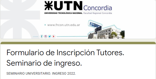 Convocatoria a tutores para el Seminario Universitario