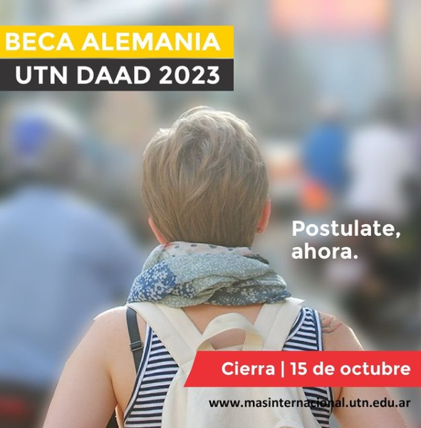 La Beca UTN-DAAD cierra su postulación anual el próximo 15 de octubre